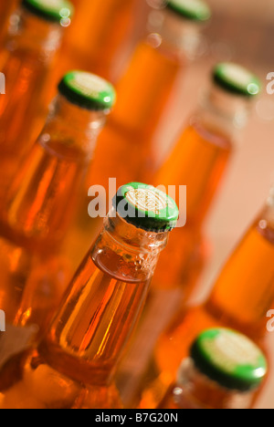 Les bouteilles de soda pop au restaurant à Arcadia, Oklahoma, USA. Banque D'Images