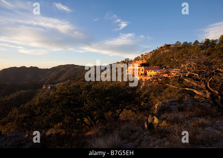 Posada Mirador Hotel Divisadero Barrancas Copper Canyon Chihuahua Mexique Banque D'Images