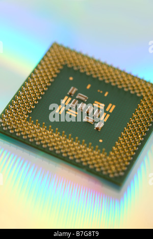 Processeur CPU puce informatique Banque D'Images