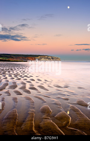 Coucher de soleil sur Culver Cliff, Sandown, Isle of Wight Banque D'Images