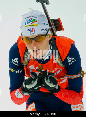 Sandrine BAILLY Weltcup Biathlon Frankreich 10 km Poursuites Frauen Ruhpolding 1301 2008 Banque D'Images