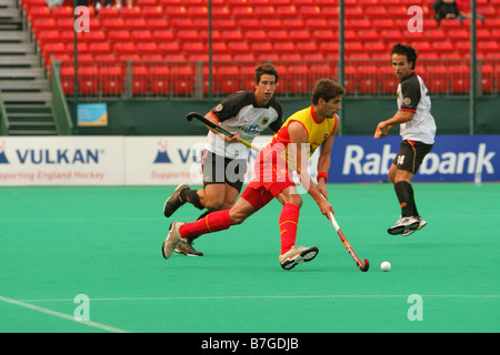 Joueurs de hockey à la compétition de l'Euro 2007 Nations Unies à Manchester uk Banque D'Images