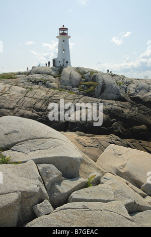 Peggys Peggies Peggy Peggy's Cove ou Point Lighthouse, Nouvelle-Écosse, Canada Banque D'Images