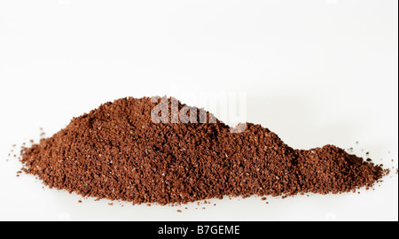 Grains de café fraîchement moulus Banque D'Images