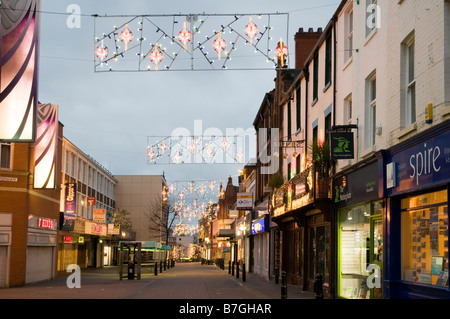 La nuit de Noël au cours de Chesterfield Chesterfield Derbyshire, Angleterre, Royaume-Uni Banque D'Images