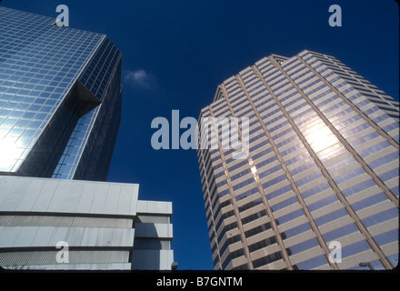 Couverts en verre de grands bâtiments d'Tampa Florida USA Banque D'Images