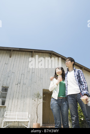 Couple wearing jeans Banque D'Images