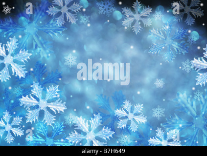 Cristaux de neige Banque D'Images
