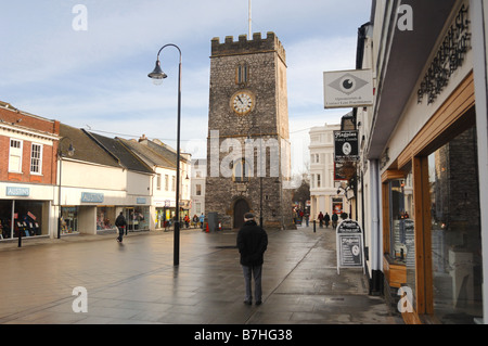 St Leonards Tower dans le centre-ville de Newton Abbot Devon, Angleterre Banque D'Images