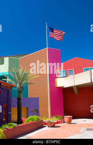 USA, Arizona, Tucson, centre-ville, centre-ville, la Placita Village multistoried bureau et un ensemble d'ateliers Banque D'Images