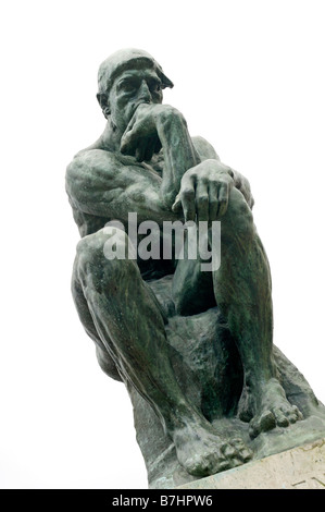"Le Penseur" de Rodin au Musée Rodin à l'Hôtel Biron, Paris, France Banque D'Images