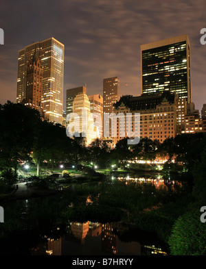 New York City at night, vue de Central Park. prises le 21 septembre 2008 Banque D'Images