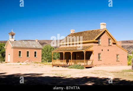 Historique bâtiments dans la ville fantôme de Grafton Utah Banque D'Images