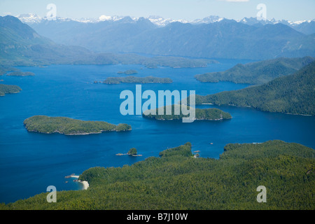 Le Clayoquot Sound, sur la côte ouest, l'île de Vancouver, Colombie-Britannique, Canada Banque D'Images