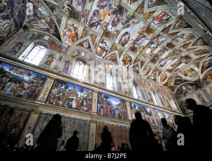 Chapelle Sixtine, Musée du Vatican Vatican Rome Italie Europe Banque D'Images