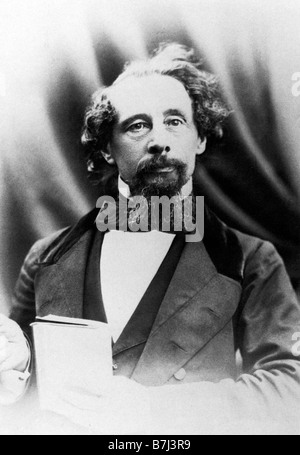 Charles Dickens 1858 portrait photographique de l'auteur victorien donnant une lecture Banque D'Images