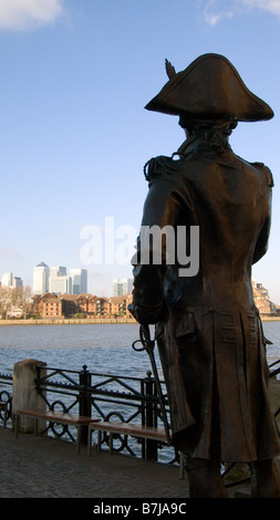 Statue de l'amiral Nelson 1er vicomte Nelson Greenwich London England Banque D'Images