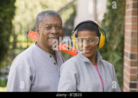 African American Woman home improvement, Vancouver, C.-B. Banque D'Images