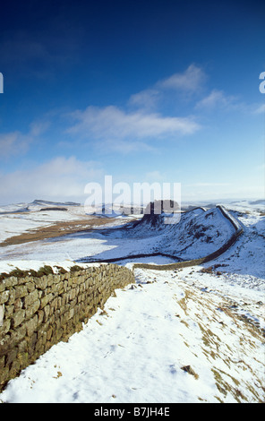 S'Hadrien mur près de Northumberland Houseteads UK Banque D'Images