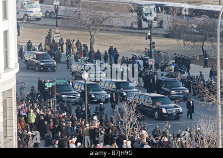 Défilé à Obama Inauguration Banque D'Images