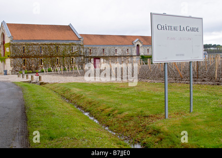 Bâtiment winery château la garde des Graves Bordeaux Pessac Léognan france Banque D'Images