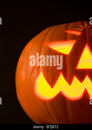 Jack O' Lantern rougeoyant Banque D'Images