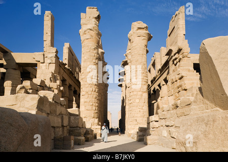 Temples de Karnak, Louxor, Egypte. La salle hypostyle du Temple d'Amun Re Banque D'Images