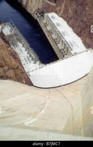 Vue du haut des Hoover Dam, Lake Mead, Nevada Banque D'Images