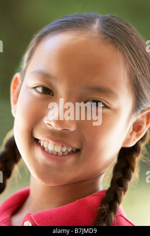 Portrait of Girl Smiling Banque D'Images