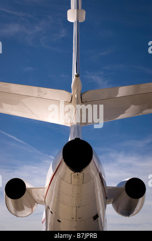 L'arrière d'un avion Dassault Falcon 900 Banque D'Images