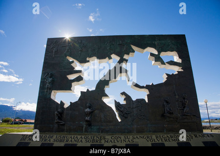 Mémorial de la guerre des Malvinas Argentine ville Ushuaia Tierra del Fuego Argentine Amérique du Sud Banque D'Images