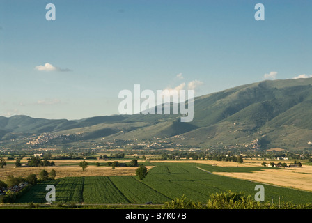 Panorama de la campagne ombrienne Banque D'Images