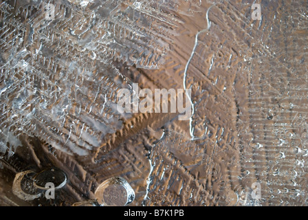 Formation de modèles dans la glace Banque D'Images