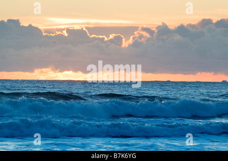 Sunset, Chesterman Beach, Tofino, Vancouver Island, BC Banque D'Images