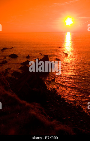 Coucher de soleil sur la mer Banque D'Images