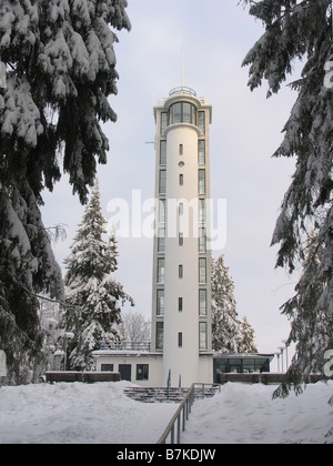 La tour d'observation Suur-Munamägi, Võru County, l'Estonie, Europ Banque D'Images