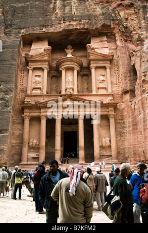 La vue du Trésor à Petra Banque D'Images