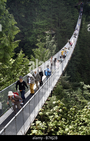 Le Pont Suspendu de Capilano, à North Vancouver, British Columbia, Canada Banque D'Images