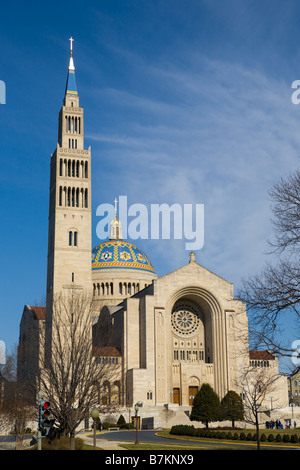 Basilique du Sanctuaire national de l'Immaculée Conception à Washington D.C. Banque D'Images