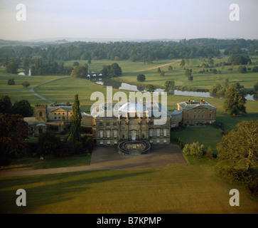 Kedleston Hall vue aérienne Banque D'Images