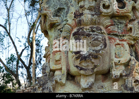 Le Honduras, Copan, Maya de Copan ruines, Site du patrimoine mondial de l'UNESCO. Banque D'Images