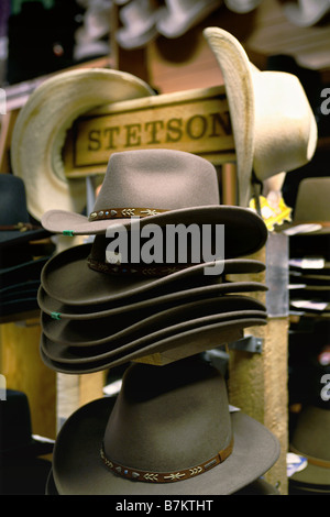 Stetson chapeaux de cow-boy pour la vente, Calgary, Alberta, Canada Banque D'Images