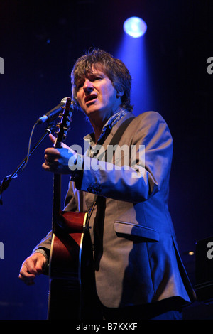 Cornbury Festival Headliners Crowded House sur scène 2008 Banque D'Images
