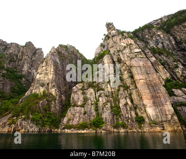 Vue panoramique dans Lysefjord, près de Stavanger, Norvège Banque D'Images