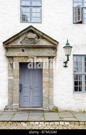 Détail de la construction de la forteresse de Bergenhus, Bergen, Norvège Banque D'Images