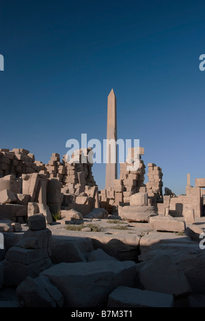 Le roi Tuthmose J'obélisque Temple de Karnak Banque D'Images