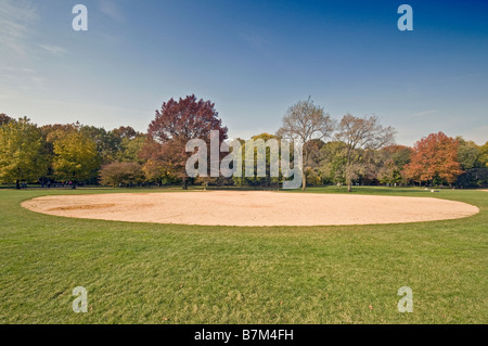 La grande pelouse dans Central Park, New York, USA Banque D'Images