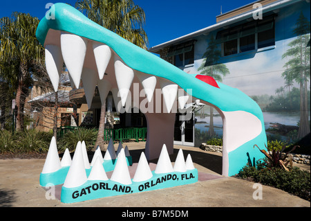 Entrée de Gatorland, Orange Blossom Trail, Orlando, Floride, USA Central Banque D'Images