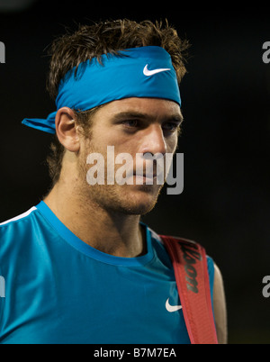 Joueur de tennis Nike, Juan Martin del Potro de l'Argentine au cours de l'Open d'Australie 2009 Grand Chelem à Melbourne Banque D'Images