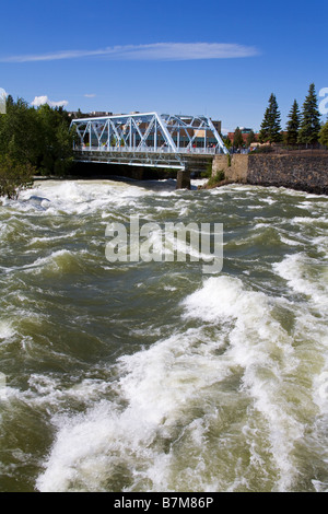 Spokane River dans le parc riverain de crue majeure Spokane Washington State USA Banque D'Images